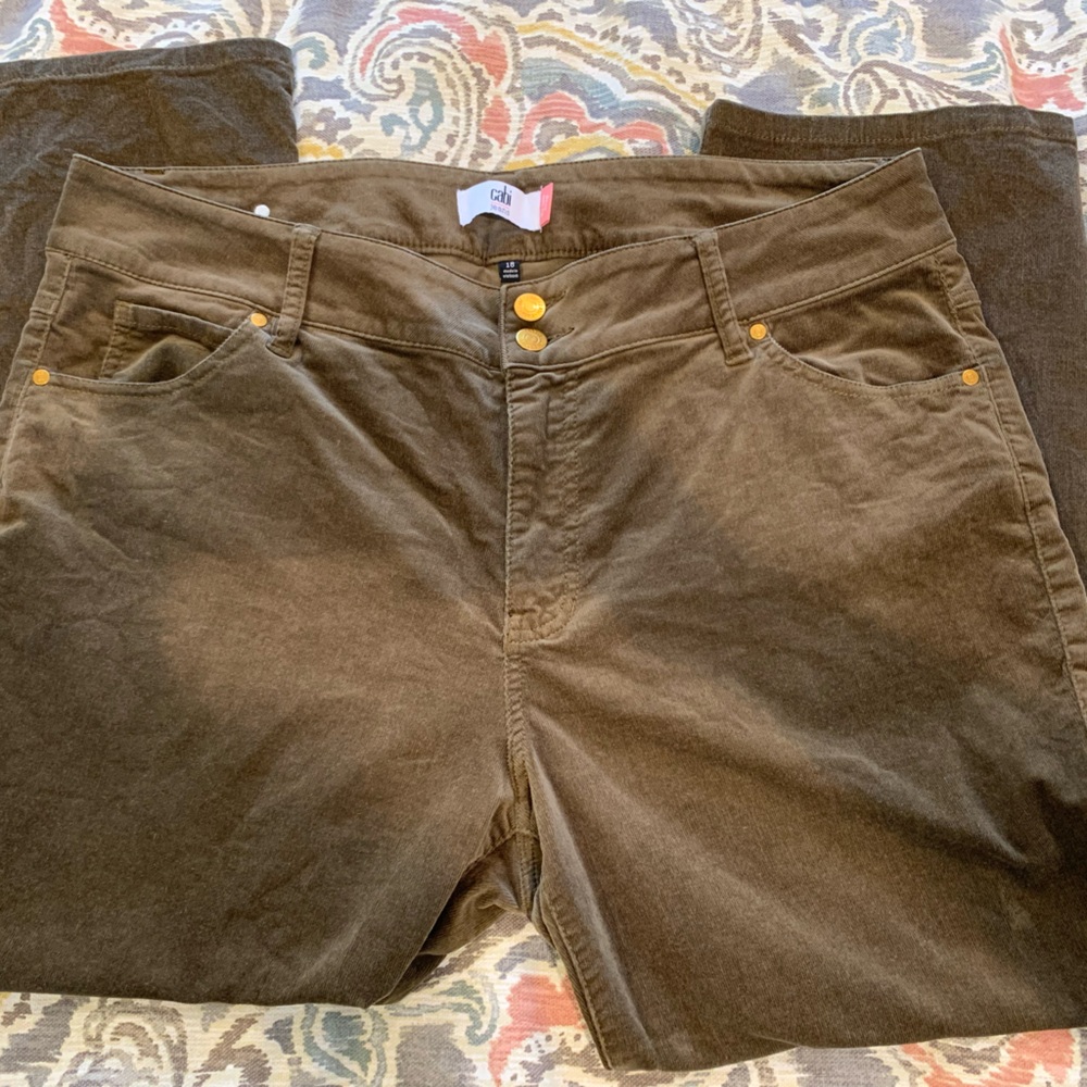 CAbi Womens Corduroy Hi Lo Crop Pants